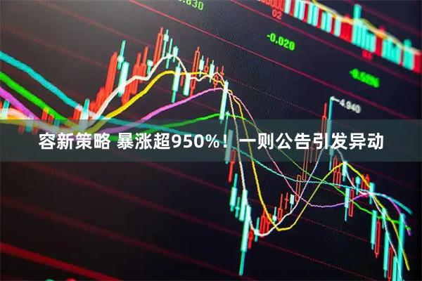 容新策略 暴涨超950%！一则公告引发异动